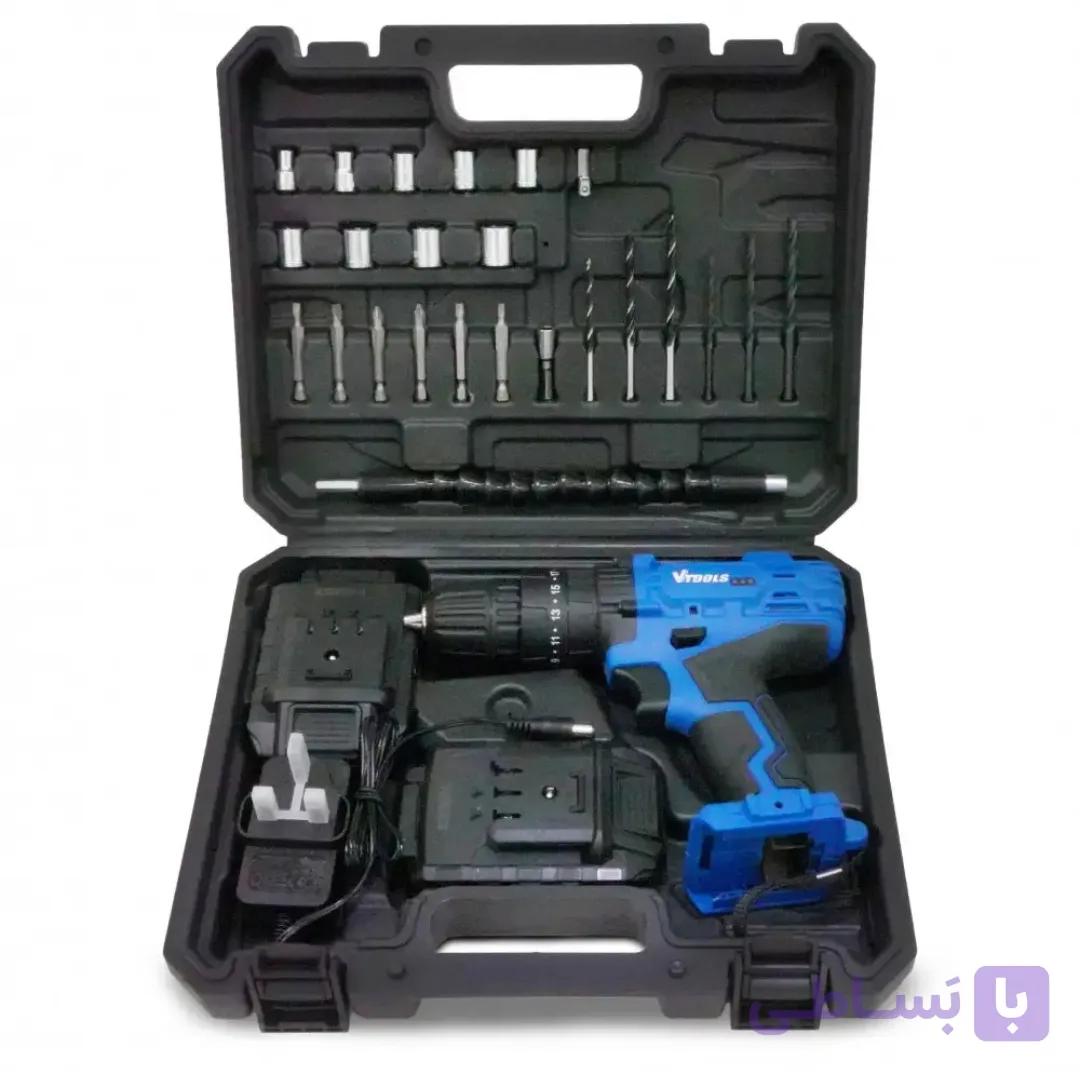 دریل پیچ گوشتی شارژی 0.8-10 میلیمتری 29 پارچه  وی تولز مدل VT1211-KIT