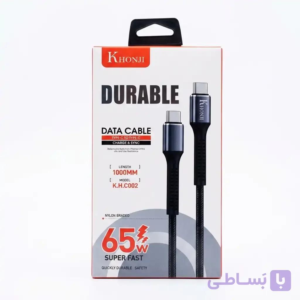 کابل شارژر دوسر تایپ C سی 65w — تصویر 1