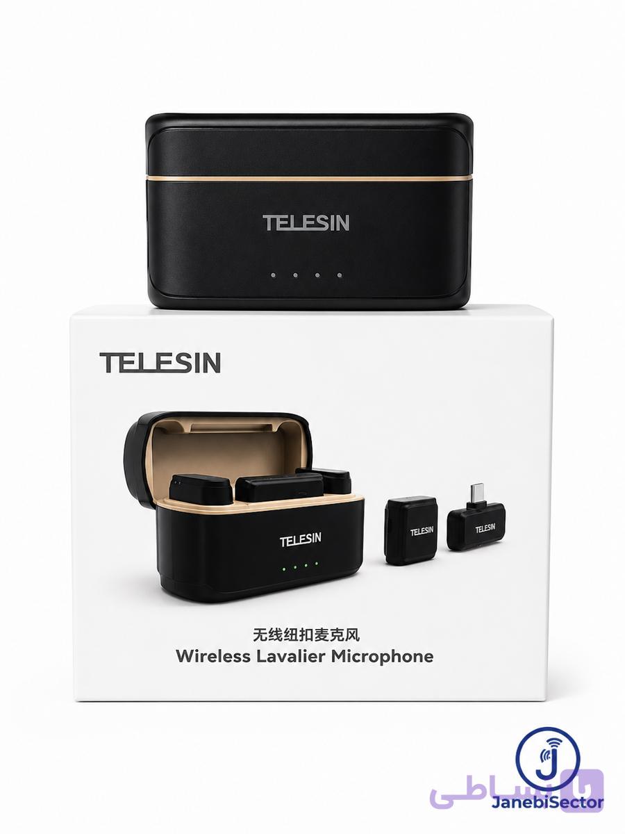 میکروفون یقه‌ای بی‌سیم TELESIN مدل P5-MCP-01 — تصویر 1