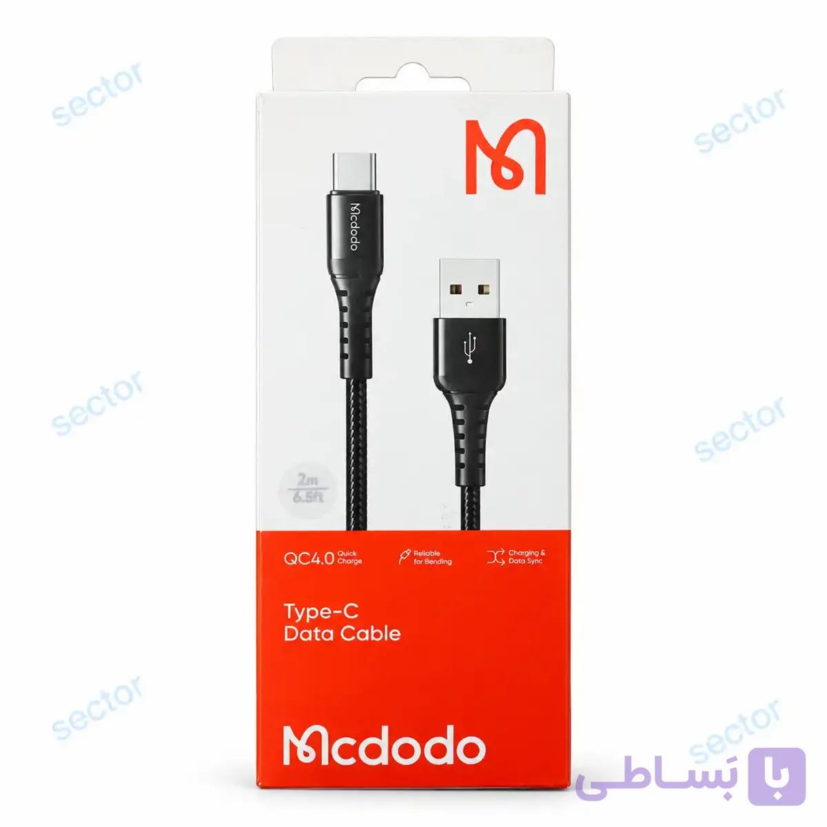 کابل شارژر USB به تایپ cمک دودو مدل CA-227 طول 1 متر — تصویر 1