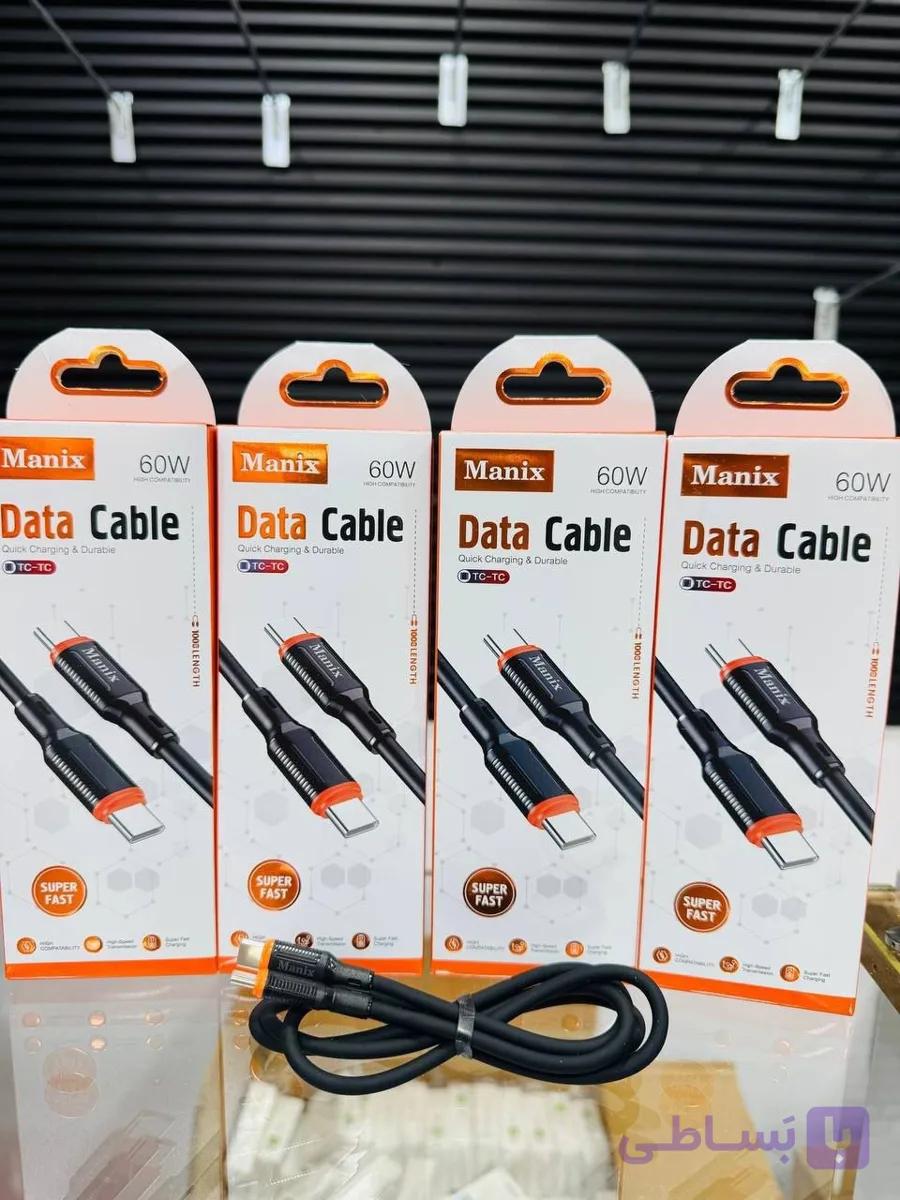 کابل شارژر یو سی بی، تایپ سی مدل manix فست شارژ 25w