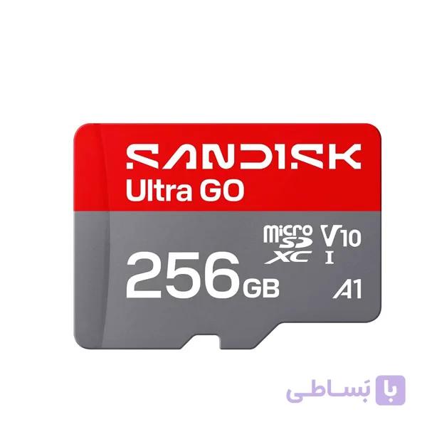 کارت حافظه microSDXC سن دیسک مدل  Ultra GO کلاس A1 استاندارد v10 سرعت 190MBps ظرفیت 256 گیگابایت — تصویر 1