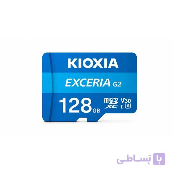 کارت حافظه‌ microSDHC کیوکسیا KIOXIA مدل  G2 EXCERIA کلاس 10 استاندارد V30-U3 سرعت 100MBps ظرفیت 128 گیگابایت به همراه آداپتور SD — تصویر 1