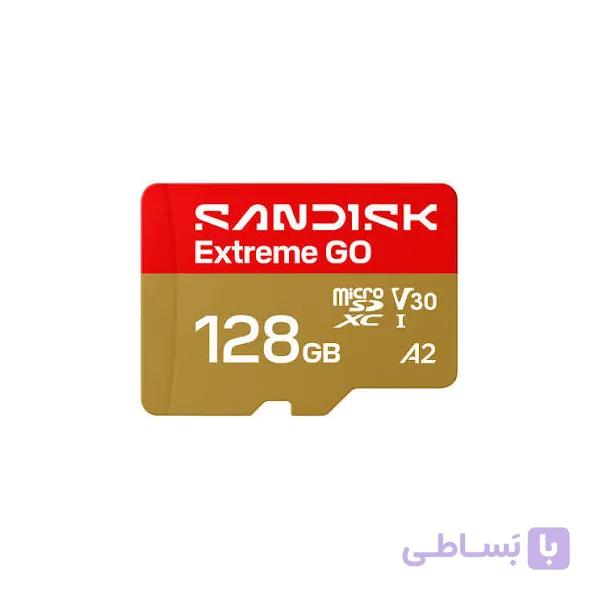 کارت حافظه microSDXC سن دیسک مدل  Extreme GO کلاس A2 استاندارد UHS-I U3 سرعت 240MBps ظرفیت 128 گیگابایت — تصویر 1