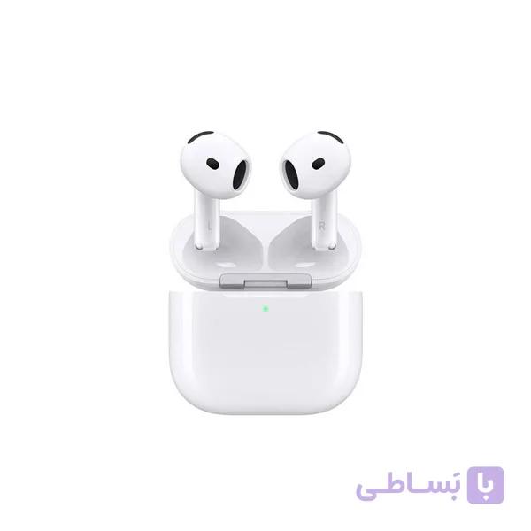 هدفون بلوتوثی اپل مدل  AirPods 4 ANCدارای نویز کنسلینگ، درگاه شارژ USB-Type-C و شارژ بی سیم، با قابلیت اتصال به چند دستگاه، پشتیبانی از فرمان لمسی و دستیار صوتی، نشانگر LED، مقاوم در برابر پاشش آب و گرد و غبار