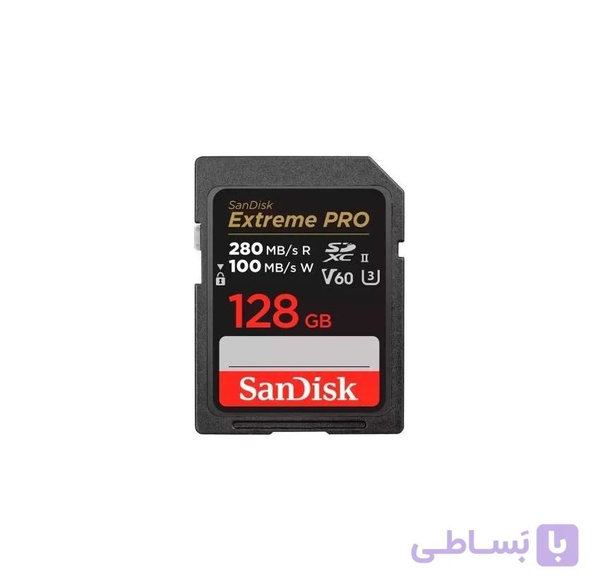کارت حافظه SD SanDisk Extreme PRO مدل UHS-II ظرفیت 128 گیگابایت — تصویر 1