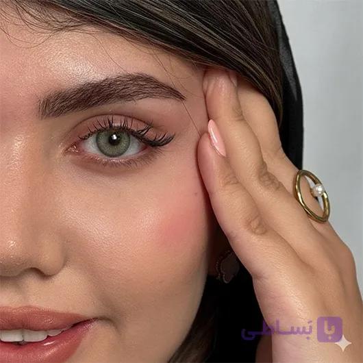 لنز طبی رنگی رز سبز دور دار Lili Green — تصویر 1