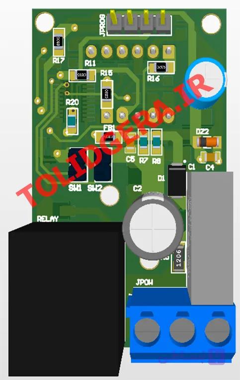 فایل شماتیک و pcb و کد میکرو محافظ برق دیجیتال 2 — تصویر 1