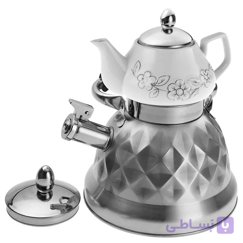 ست کتری و قوری مدل 4036 گنجایش کتری 3 لیتر گنجایش قوری 0.75 لیتر