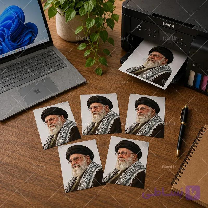 عکس/ برچسب کوچک رهبر شهید طرح 3 — تصویر 1