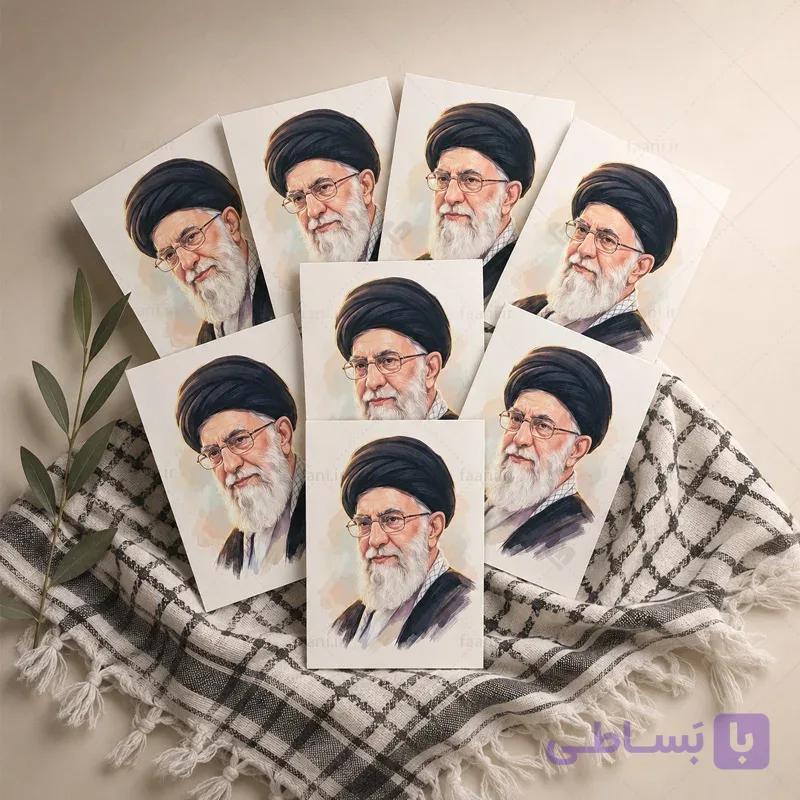 عکس/ برچسب کوچک رهبر شهید طرح 2 — تصویر 1