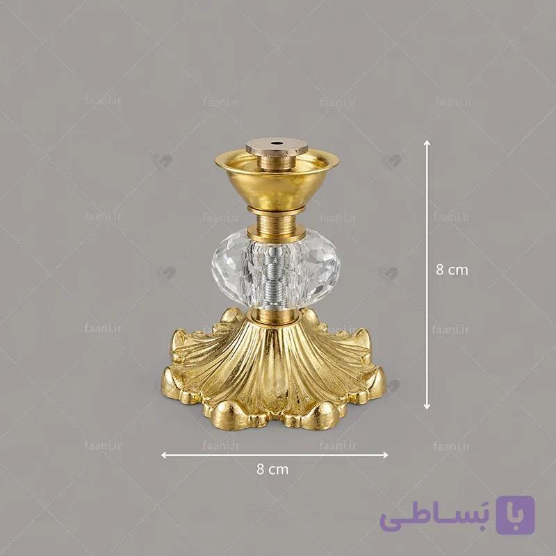 پایه ظرف طلایی طرح زنبق یا نخل بزرگ — تصویر 1