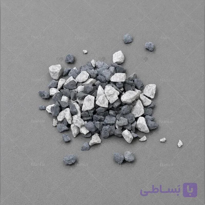 سنگریزه سفید مشکی — تصویر 1