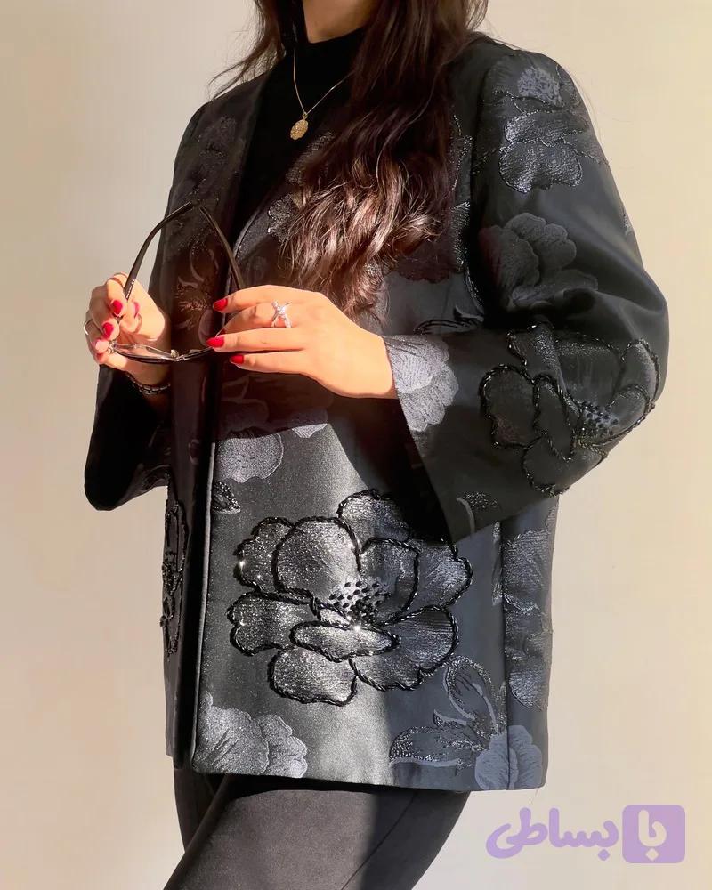کت ژاکارد جواهردوزی