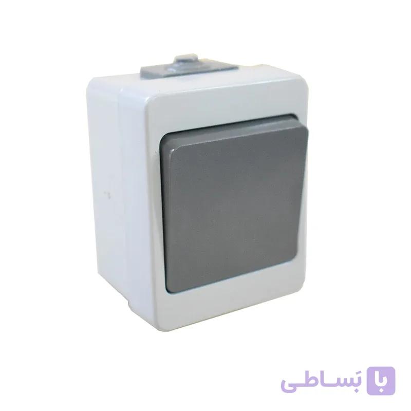 کلید تک پل پارت الکتریک مدل بارانی روکار — تصویر 1