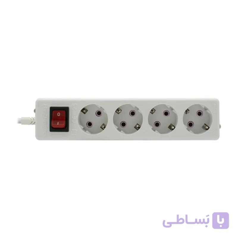 رابط چهارخانه برق فردان الکتریک ارت دار مغزی چینی کابل 5 متری — تصویر 1