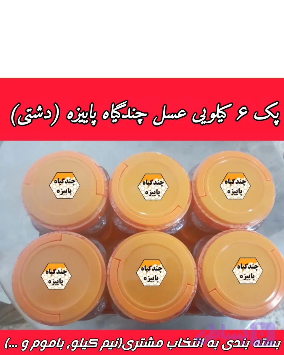 پک 6 کیلویی عسل چندگیاه پاییزه .دشتی.خرید مستقیم از زنبوردار(ارسال رایگان با ۳م خرید)