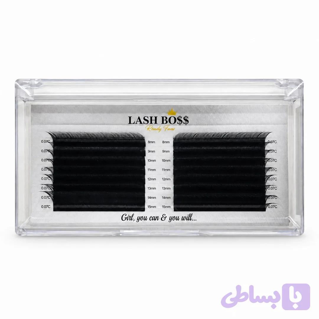 مژه های مشکی فن سازی شده لش باس FOXY 2D DOUBLE — تصویر 1