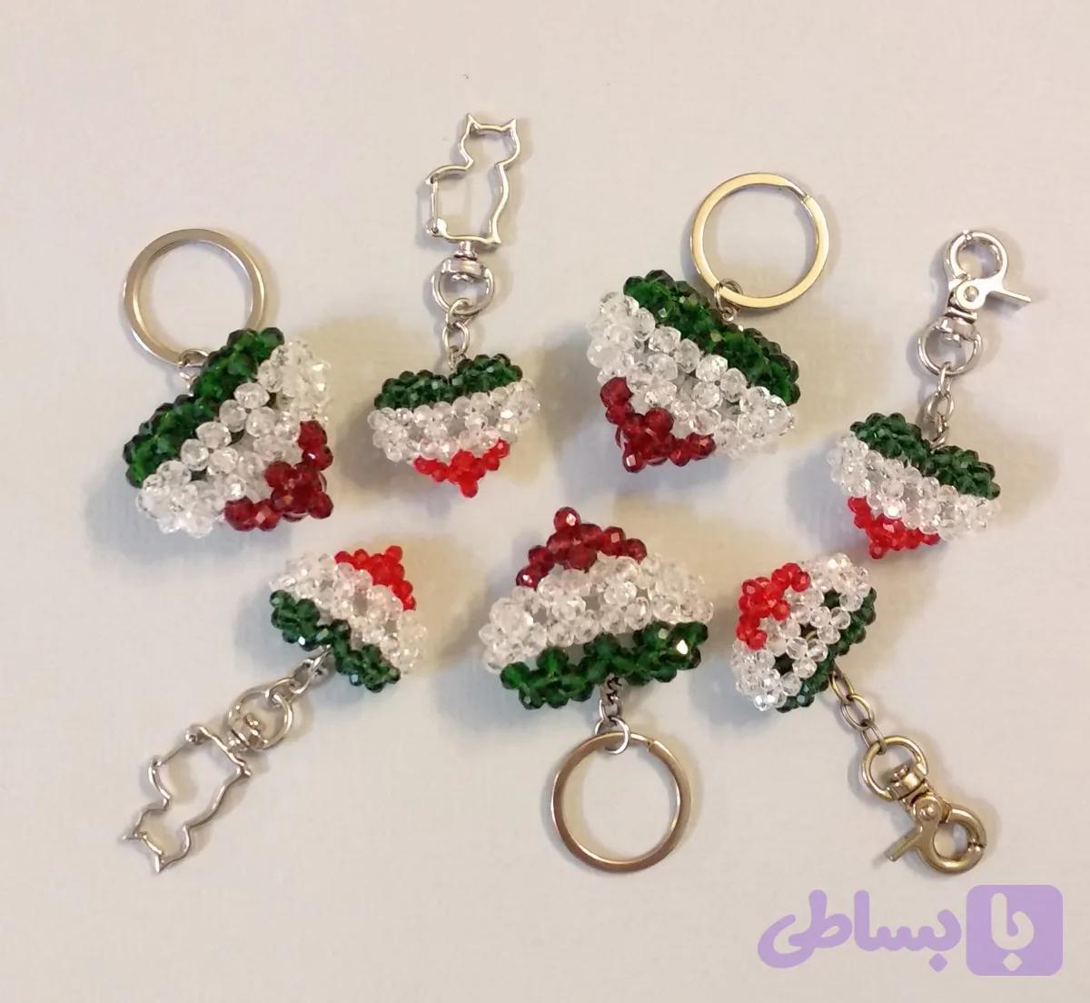جاسوییچی کریستالی مدل قلب، طرح پرچم ایران
