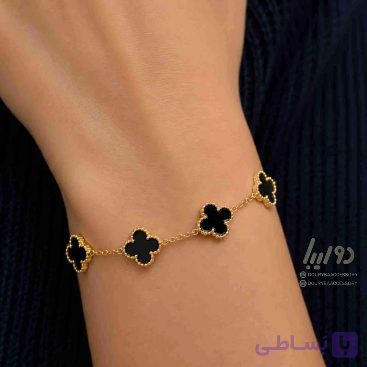 دستبند ونکلیف استیل رنگ ثابت ضد حساسیت | ظریف و لوکس — تصویر 1
