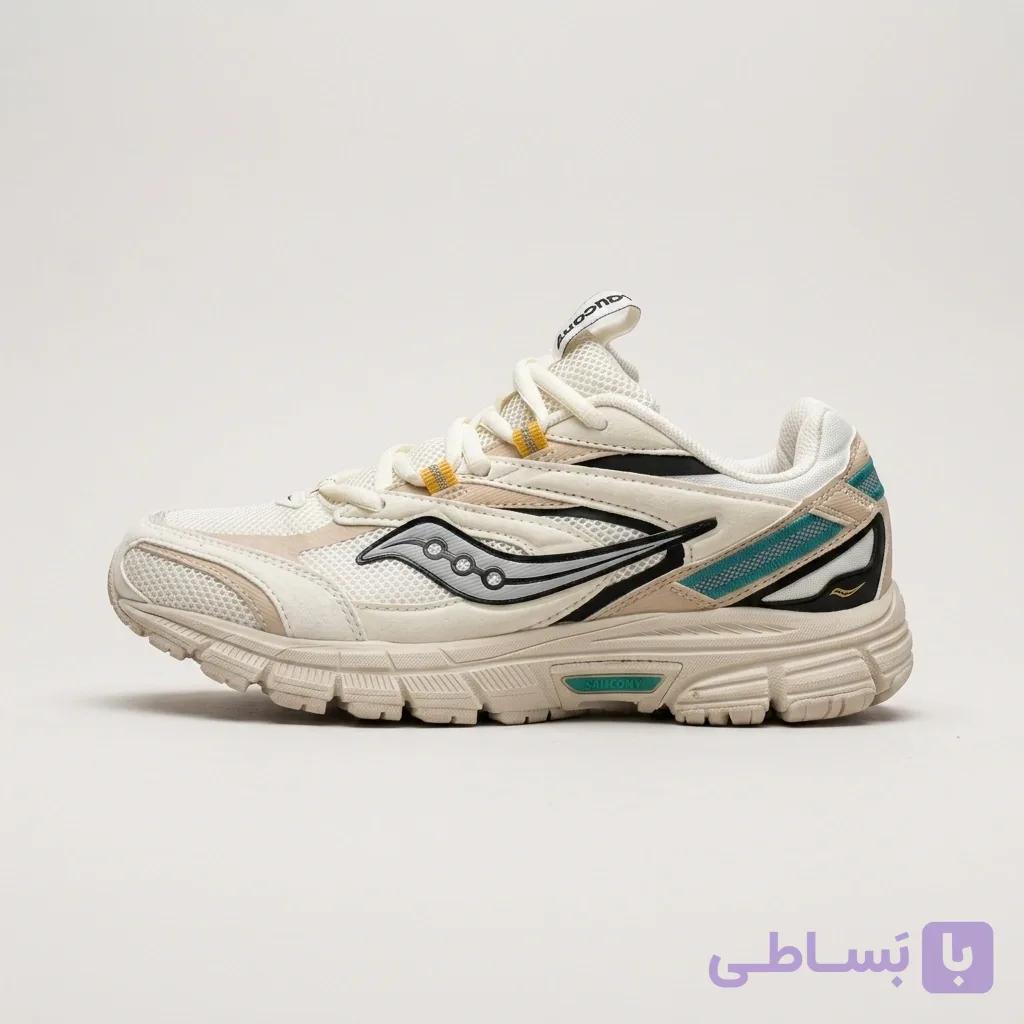 کتونی ساکونی Cohesion Classic 2K سفید خاکی — تصویر 1
