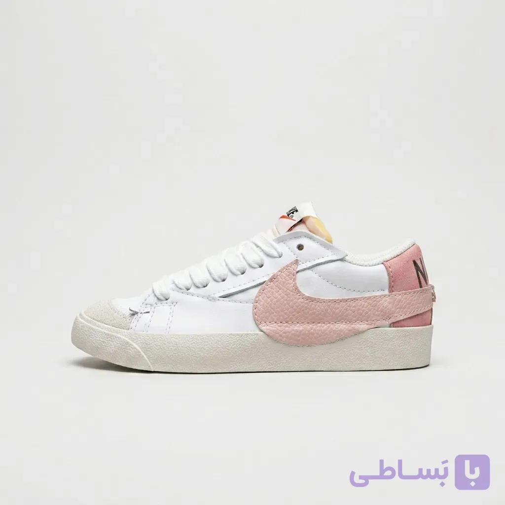 کتونی نایک Blazer Low ’77 Jumbo سفید صورتی — تصویر 1