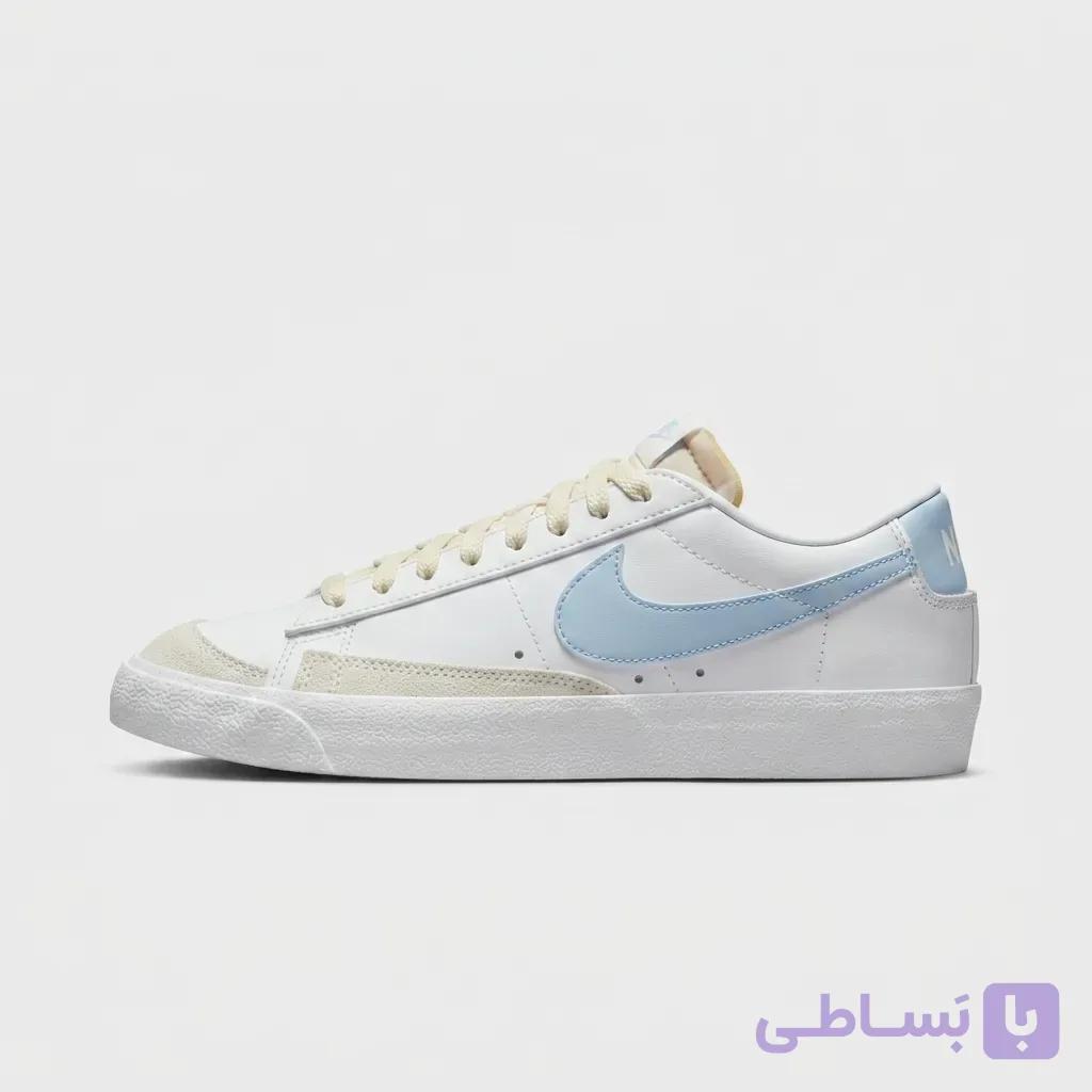 کتونی نایک Blazer Low 77 Vintage سفید آبی — تصویر 1