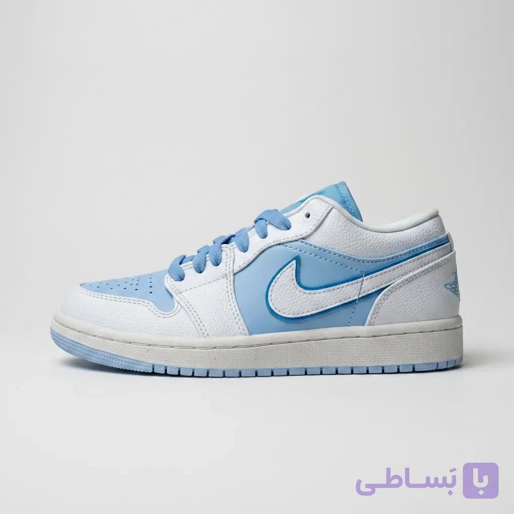 کتونی نایک Air Jordan 1 Low آبی سفید — تصویر 1