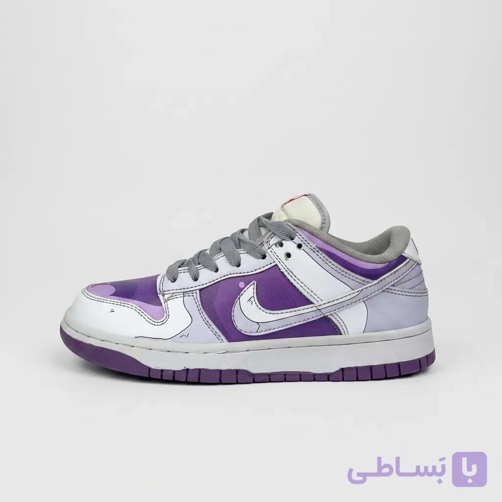 کتونی نایک SB Dunk Low طوسی بنفش — تصویر 1