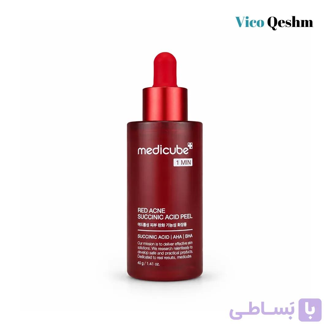سرم لایه بردار و ضد جوش مدل RED ACNE مدی کیوب حاوی سوکسینیک اسید — تصویر 1