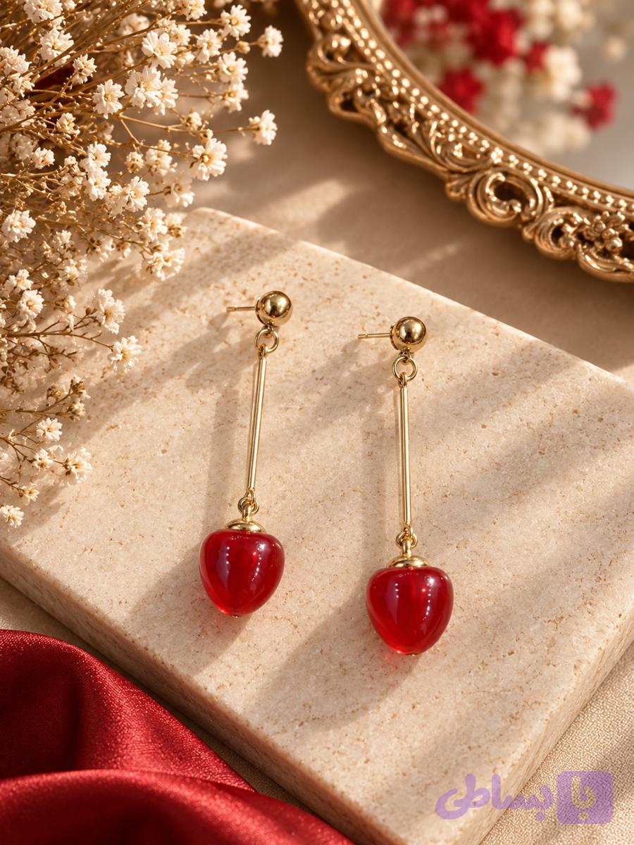گوشواره آویز گیلاسی