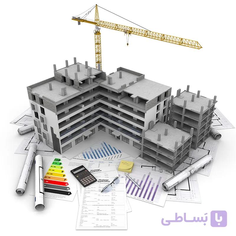 پوستر دیواری سه‌بعدی پروژه ساختمانی و مهندسی عمران – طرح معماری مدرن — تصویر 1
