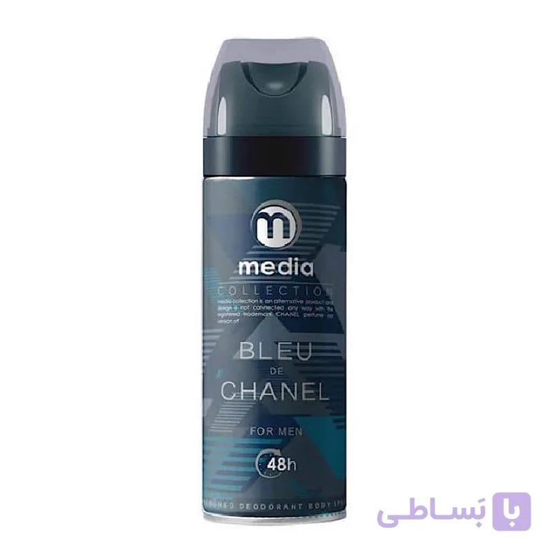 اسپری بدن مردانه مدیا مدل BELU CHANEL حجم 200 میلی لیتر — تصویر 1