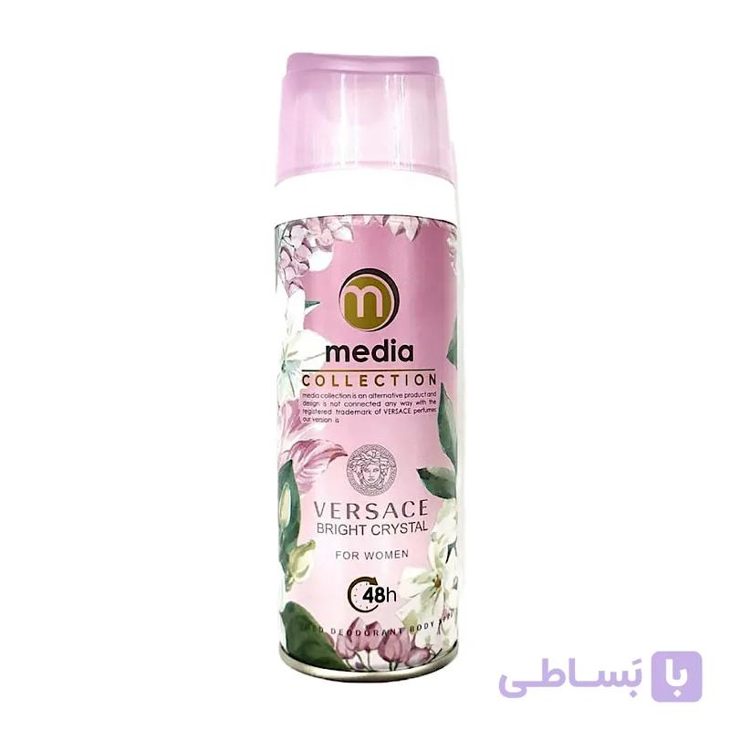 اسپری بدن زنانه مدیا مدل Versace حجم 200 میلی لیتر — تصویر 1