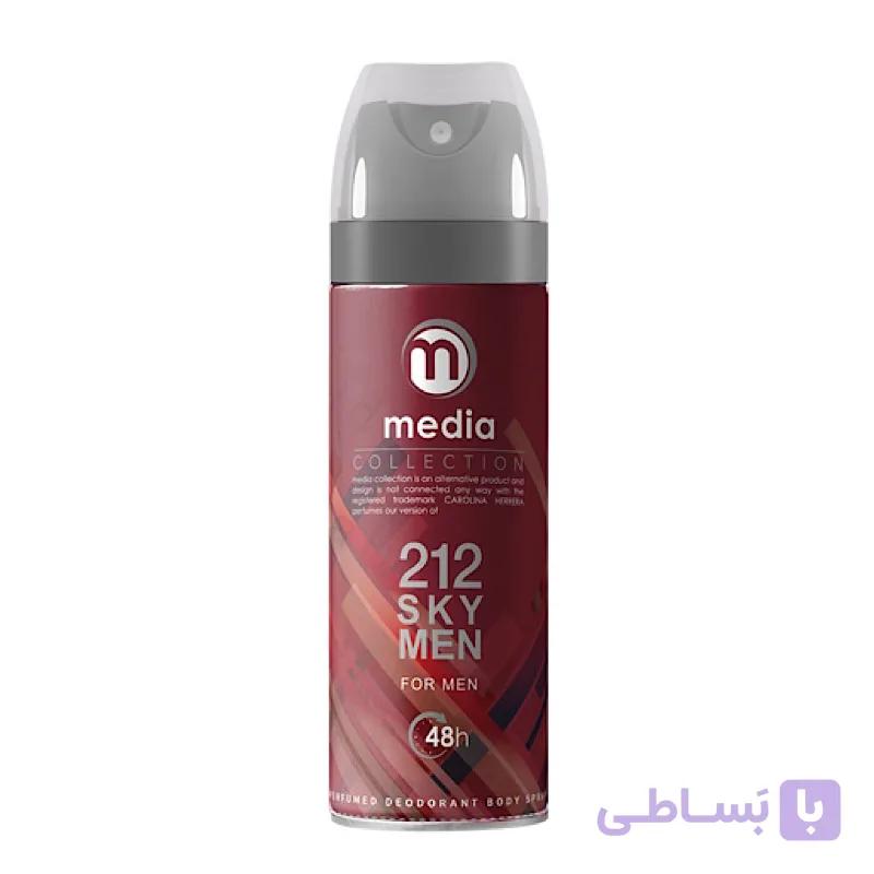 اسپری بدن مردانه مدیا مدل 212 Sky حجم 200 میلی لیتر — تصویر 1