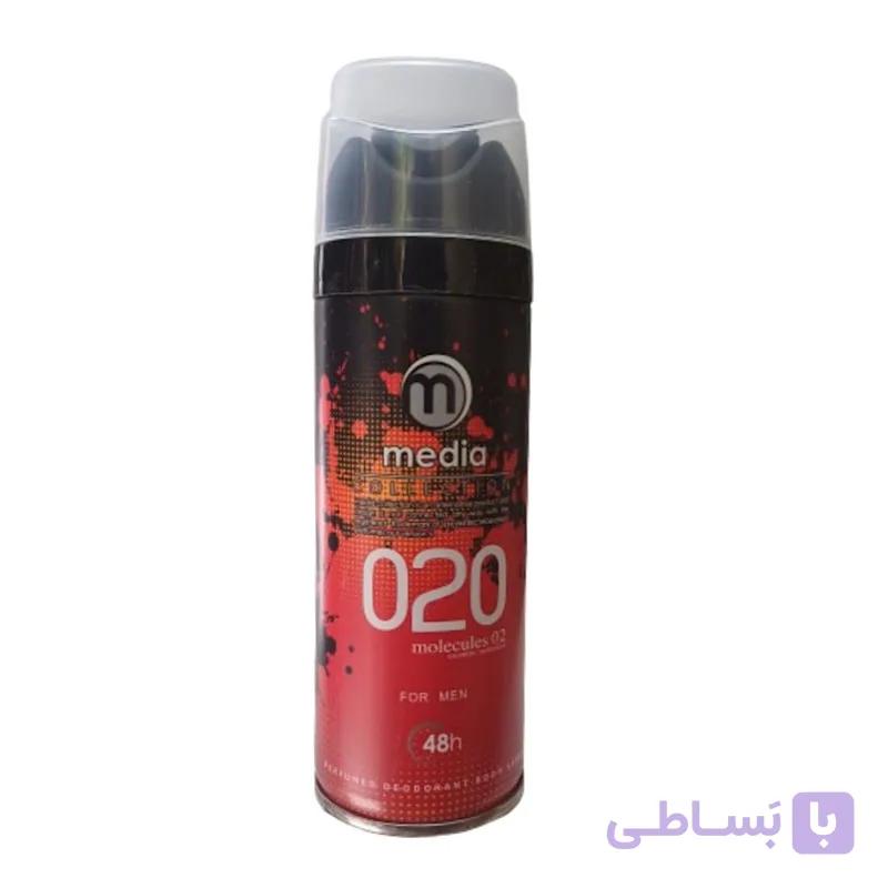 اسپری بدن مردانه مدیا مدل Molecules 02 حجم 200 میلی لیتر — تصویر 1