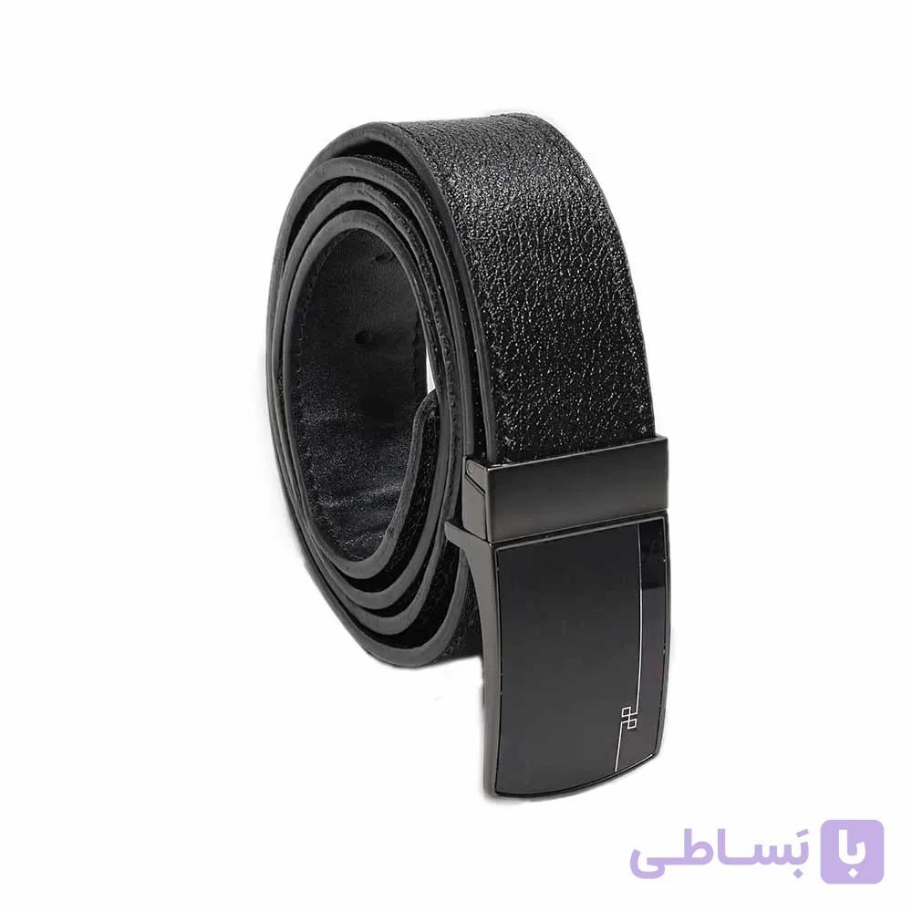 کمربند چرم مردانه دو رو – طلایی — تصویر 1
