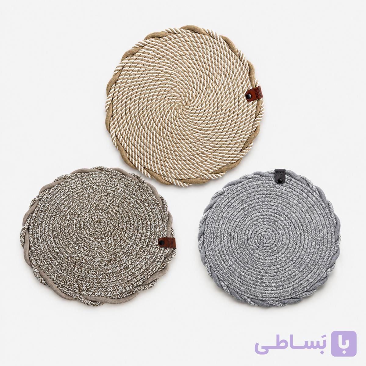 زیر بشقابی گرد دوربافت قابل شستشو در ماشین لباسشویی قطر ۳۰ سانتی‌متر — تصویر 1