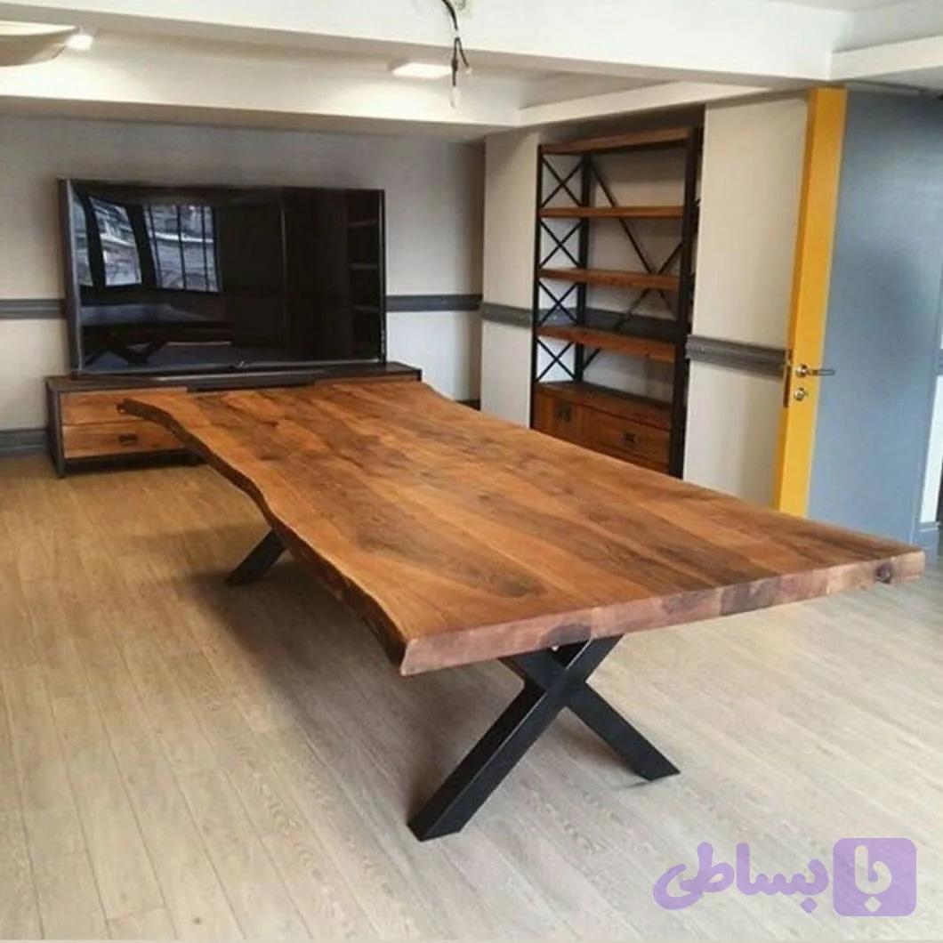 میزکنفرانس پایه X صفحه چوب