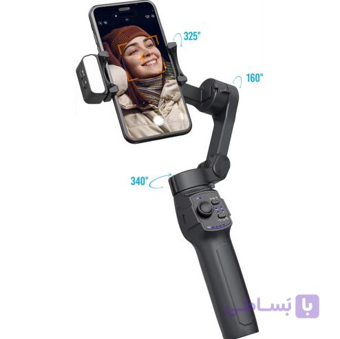پایه نگهدارنده گیمبال استابلایزر ۳ محوره پرودو (PORODO 3-AXIS GIMBAL STABLIZER Magnetic Fill Light)