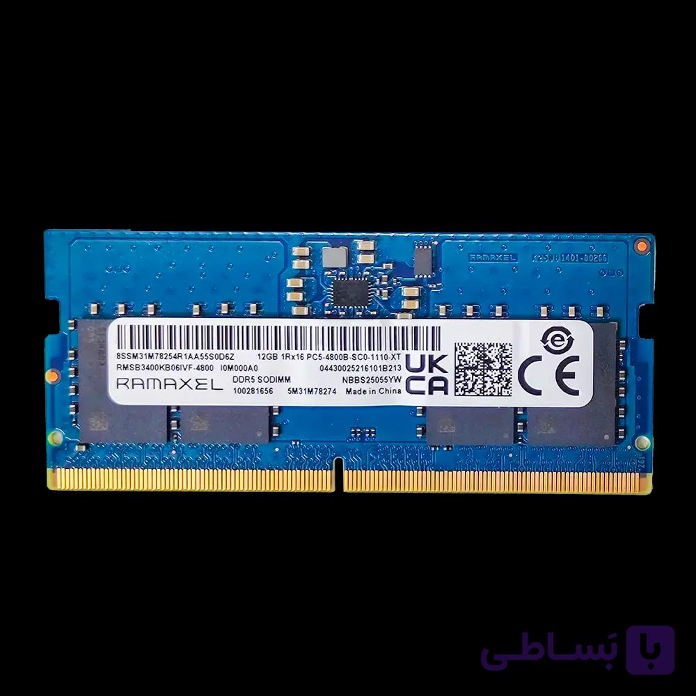 رم لپ تاپ راماکسل تک کاناله مدل RAMAXEL SODIMM DDR5 12G 4800MH