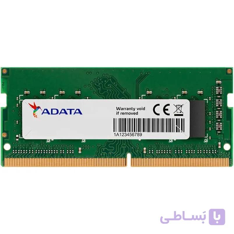 رم لپ تاپ ای دیتا تک کاناله مدل ADATA SODIMM DDR4 8G 3200MH