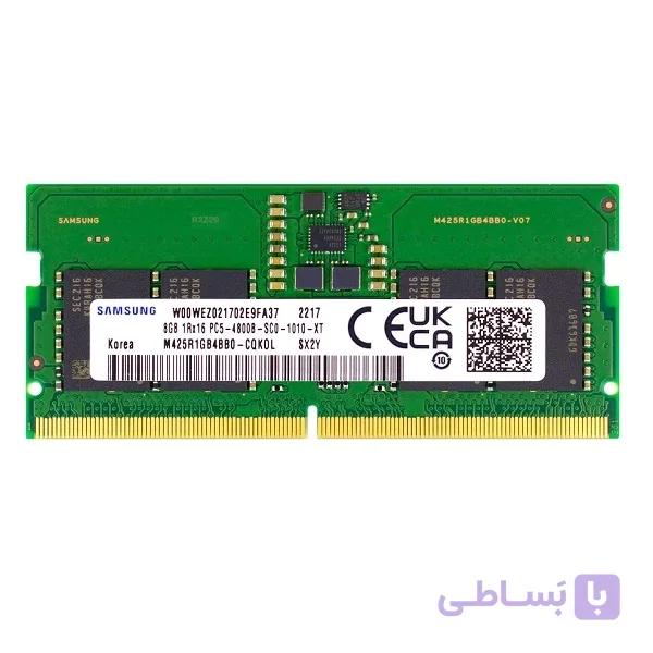 رم لپ تاپ سامسونگ تک کاناله مدل SAMSUNG SODIMM DDR5 8G 4800MH CL40 — تصویر 1