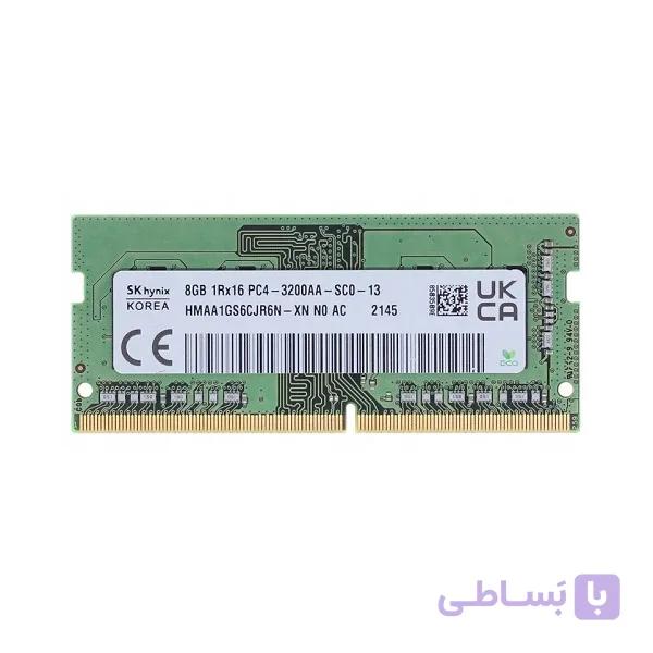 رم لپ تاپ هاینیکس تک کاناله مدل HYNIX SODIMM DDR4 8G 3200MH