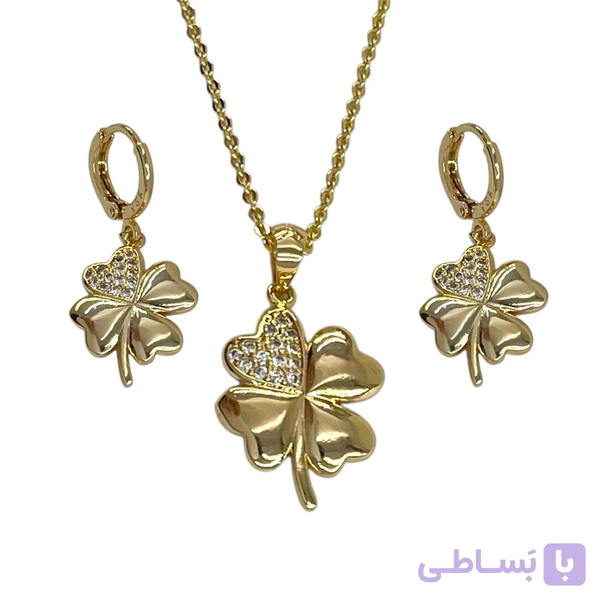 نیم ست زنانه شبدر جواهری کد M4382 — تصویر 1