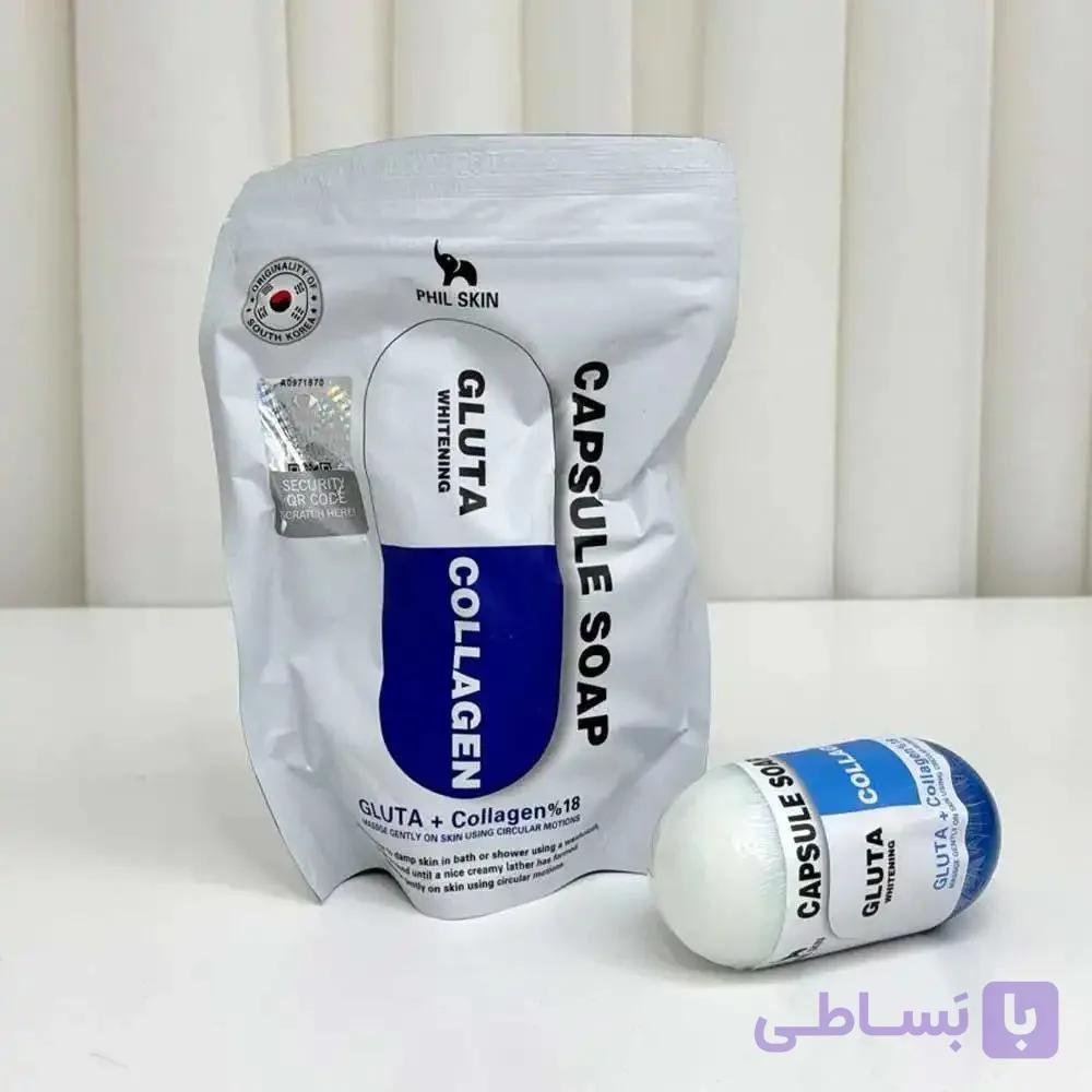 صابون کپسولی فیل اسکین مدل گلوتا و کلاژن ۱۸ درصد — تصویر 1