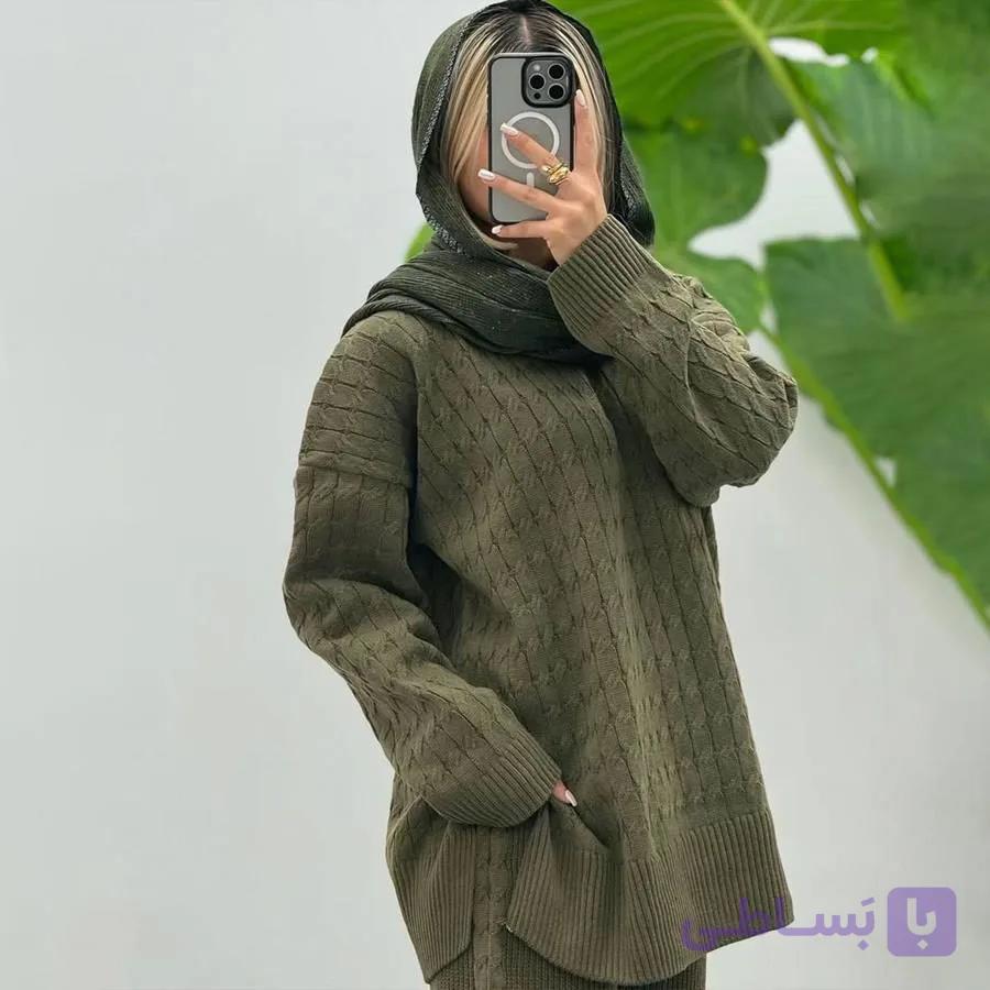 ست بافت بلوز و شلوار زنانه Gloria_Green مدل 3723 — تصویر 1