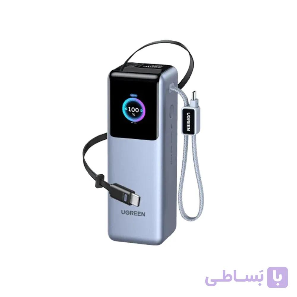پاور بانک هوشمند ۲۰۰ واتی با کابل جمع شونده و ۴ پورت یوگرین | Ugreen Nexode Pro 25000mAh — تصویر 1