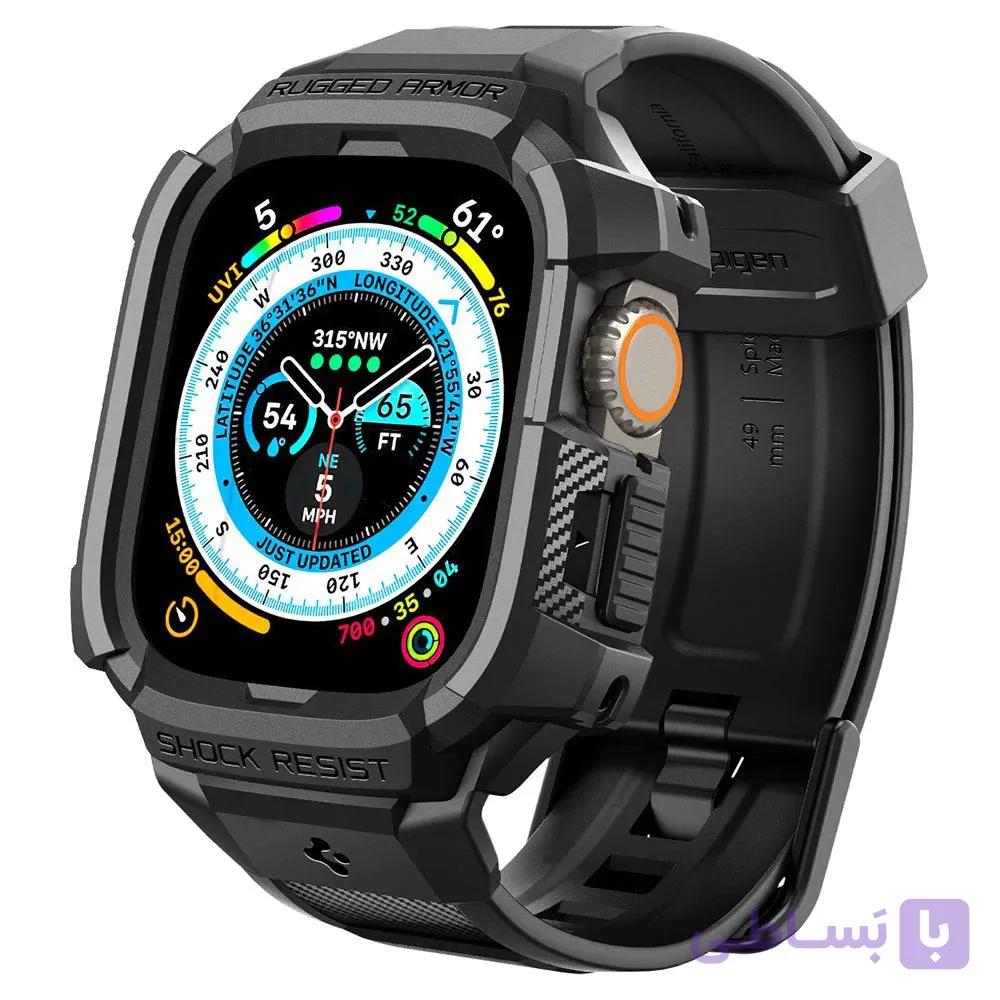 بند و کاور اپل واچ اولترا اسپیگن  Spigen Rugged Armor Pro Apple Watch Ultra (49mm) — تصویر 1