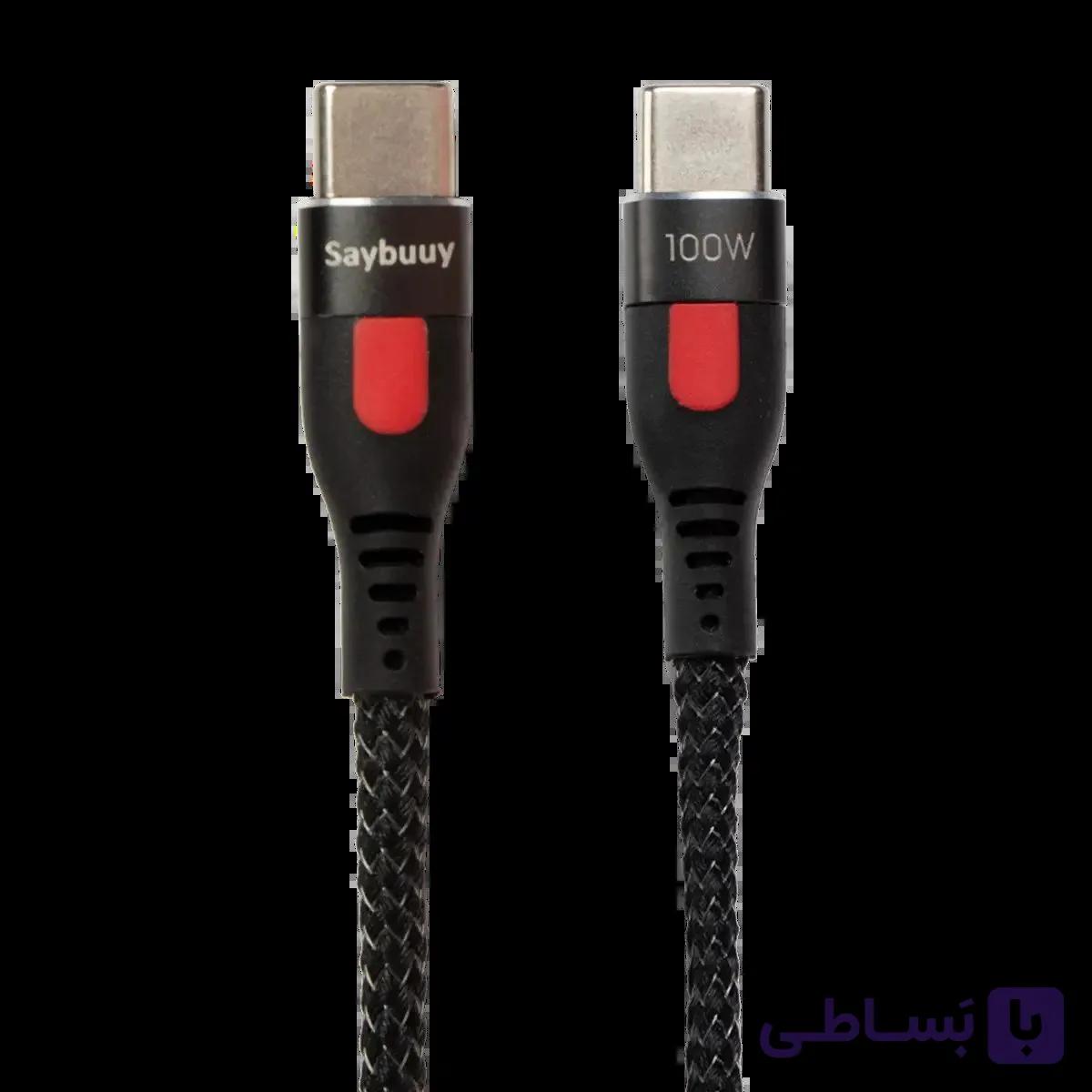 کابل 2 سر تایپ سی 100 وات سی بای مدل SAYBUUY K3-PD با گارانتی — تصویر 1